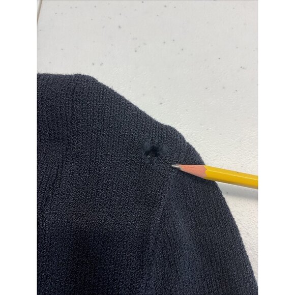 ST JOHN Collection Dark Navy‎ Santana Knit Zip Up Sweater Jacket Size 6 Cardigan - Picture 3 of 9